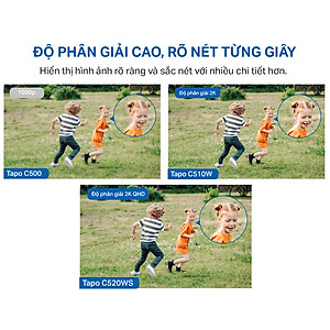 Camera WiFi Ngoài trời TP-Link Tapo C510W - Độ phân giải 2K 3MP, Đầy đủ màu ban đêm, Quay quét 360, Đàm thoại 2 chiều - HÀNG CHÍNH HÃNG