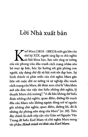 Sách Hành Trình Tri Thức Của Karl Marx