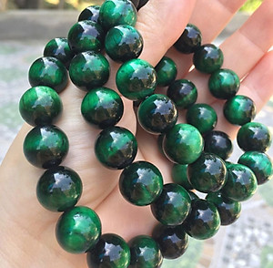 Vòng Tay Đá Mắt Hổ Xanh Lá Cho Người Mệnh Mộc Và Mệnh Hỏa