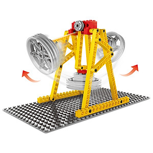 Đồ chơi lắp ráp Tháp Cần Cẩu 3in1 (165 mảnh ghép cao 20x30 cm) mô phỏng mô hình máy công trình xây dựng ngành công nghiệp nặng Carne, Giant Frisbee, Telepher