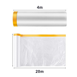 Màng bọc nilon che bụi đa năng KM 4794 keo dính 1 đầu cuộn 4x20m hàng Nhật