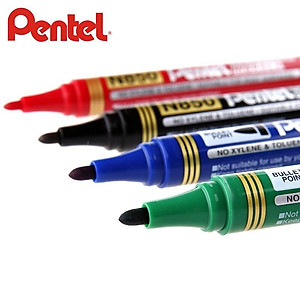 Bút dạ dầu Pentel N850 mực nhanh khô không nhoè khi thấm nước viết được trên nhiều chất liệu