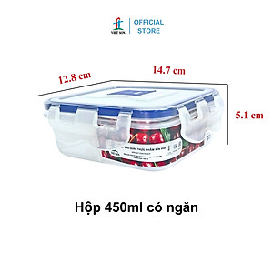 Hộp Nhựa Việt Son Lock Kín Hơi (Bộ 8 Hộp) Đựng Thực Phẩm