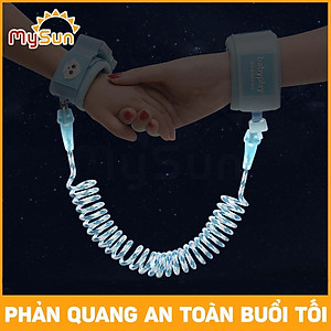 Dây đai vòng đeo tay dắt bé đi dạo, phản quảng có khóa an toàn chống lạc cho trẻ em MySun