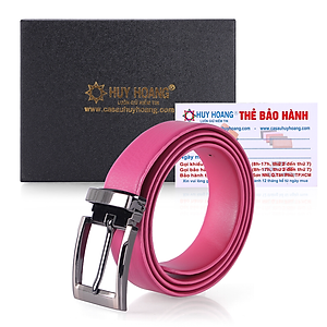 Thắt Lưng Da Bò Cỡ Lớn Huy Hoàng HT5142 - Hồng