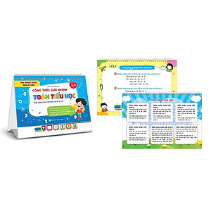  Bộ Lịch Công Thức Toán Học Sổ Tay Tổng Hợp Kiến Thức Dành Cho Học Sinh Tiểu Học