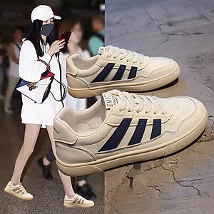 Giày thể thao nữ phong cách cá tính, thoáng khí, đế cao su đúc, chống trơn trượt hạn chế mòn  - gnu2061