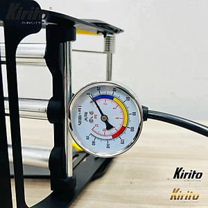 Bơm xe đạp chân Kirito nhật bản cao cấp 1-2-3 xilanh nén sử dụng bơm xe đạp, xe máy, ô tô, đệm, bóng,…