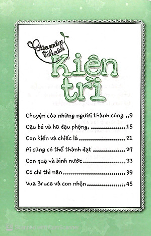 Sách Gieo Mầm Tính Cách - Kiên Trì ( Tái Bản )