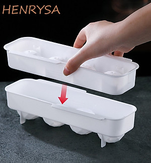 Khuôn làm đá hình tròn có nắp đậy HENRYSA - Chính hãng