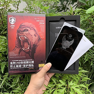 Kính Cường Lực Chống Nhìn Trộm KingKong Dành Cho iPhone 17 Pro Max / 17 Pro / 17 Air / 17 / 16 Pro Max / 16 Pro / 16 Plus / iPhone 16 - Dán Full Màn - Hàng Chính Hãng 