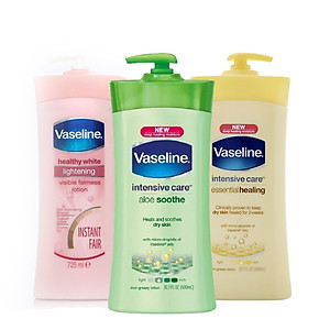 Sữa dưỡng thể Vaseline Intensive Care Aloe Soothe 725ml-xanh lá vòi trắng( không có tem phụ- không xuất hóa đơn )