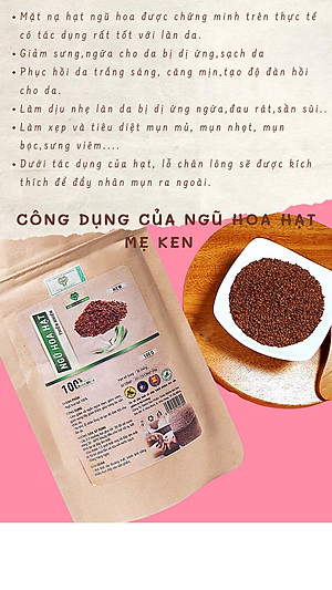 Ngũ hoa hạt thiên nhiên MẸ KEN 100G - ngũ hoa đắp mặt, mặt nạ ngũ hoa hạt, hạt đình lịch