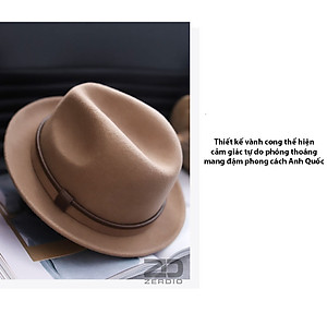 Mũ Phớt Nam Lông Cừu Cao Cấp, Nón Fedora Phong Cách Cổ Điển MP049
