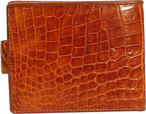 Ví Nam Da Cá Sấu Nút Bấm Huy Hoàng HT2218 (12.5 x 10 cm) - Vàng