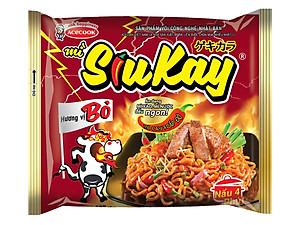 Thùng Mì Siukay Hương Bò (Gói 127g x 24)