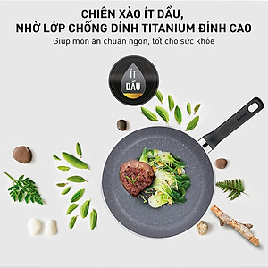 Chảo sâu lòng chống dính Tefal Natura 28cm, dùng cho bếp gas và hồng ngoại- Hàng chính hãng