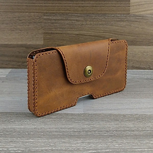 Bao Da Đeo Lưng dành cho Samsung Galaxy S20 Ultra Dạng Hộp Da Sáp Nâu Bò