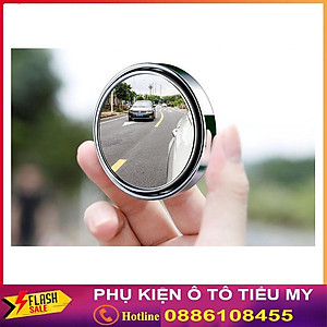 bộ 2 gương cầu lồi xoá điểm mù có viền bao - gương cầu 360 độ gắn ô tô xe máy