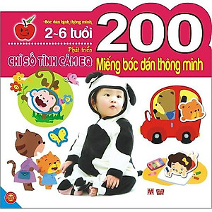 Sách 200 Miếng Bóc Dán Thông Minh - Phát Triển Chỉ Số Tình Cảm EQ (2-6 Tuổi) - Tái Bản