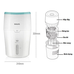 Máy tạo độ ẩm Philips HU4803 công suất 15W - Hàng nhập khẩu