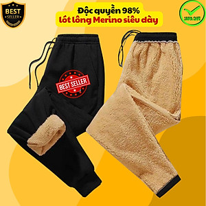Quần gió lót lông QD2 ấm áp thời trang cho nam, Quần nỉ jogger lót lông QD1 sang trọng và dày dặn D Danido