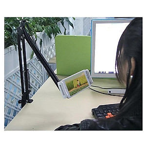 GIÁ ĐỠ MÁY TÍNH BẢNG, ĐIỆN THOẠI ĐA NĂNG KẸP ĐẦU GIƯỜNG CHUẨN TỐT - Hàng chính hãng 