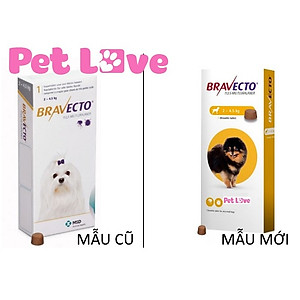 Bravecto diệt ghẻ, ve rận, bọ chét (chó 2 - 4,5kg)