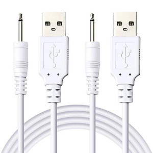 Dây sạc cho máy massage USB đầu kim aux, cho các loại máy massage mặt mắt body toàn thân đầu nhọn (Hàng Chính Hãng)