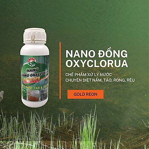Nano đồng xử lý nước cho ao nuôi và bể cá cảnh . Chai  500ml nano đồng oxyclorua Haki chuyên diệt nấm, diệt rêu, cắt tảo, xử lý nước