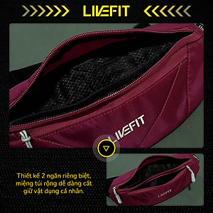 Đai chạy bộ, Túi đeo hông chạy bộ LiveFit cao cấp - Running Belt - WB0924