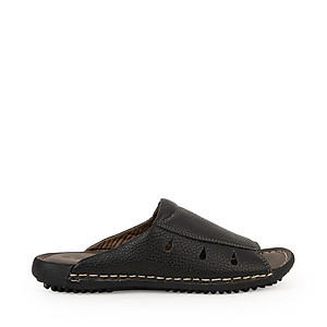 Dép nam quai ngang da bò cao cấp đế cao su SUNPOLO DQN025