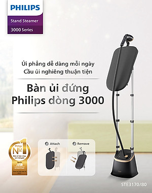 Bàn Ủi Hơi Nước Trụ Đứng Philips STE3170 /80 Có Cầu Ủi StyleBoard nghiêng, Premium (2000W) - Hàng Chính Hãng