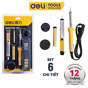 Bộ Mỏ Hàn Điện Deli 6 Chi Tiết Chính Hãng Chất Lượng Cao - Sử Dụng Đa Năng, Tiện Ích - DL5072