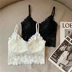 Áo Bra Nữ Cúp Ngực Dây Mảnh BR2230 Chất Liệu Cotton Co Giãn Phối Hoa Dễ Thương