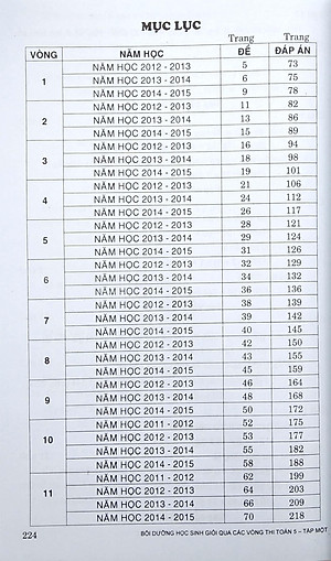 Bồi Dưỡng Học Sinh Giỏi Qua Các Vòng Thi Toán Lớp 5 - Tập 1 (Tái Bản 2021)