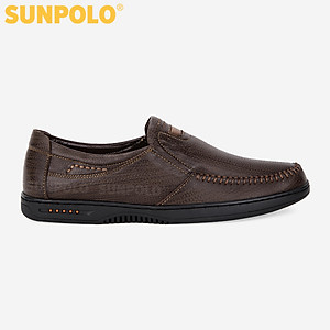 Giày Lười Nam Da Bò SUNPOLO SU4010 (Đen, Nâu)