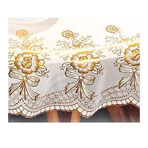Khăn Trải Bàn PAULEE WLG 751 hoa văn phủ nhũ vàng (90 x 150 cm)
