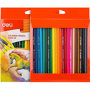 Bút chì màu (hộp giấy) Deli - 12 màu/18 màu/24 màu/36 màu - 1 hộp - EC00300/EC00310/EC00320/EC00330