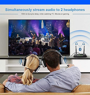 SOAIY Bộ Thu Phát Nhạc Bluetooth 5.0 Đa Chức Năng NFC, Hỗ trợ APTX HD / APTX LL / APTX SPDIF / AUX BT-B22 - Hàng Nhập Khẩu