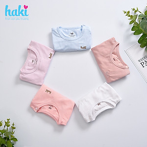 Bộ quần áo sơ sinh cho bé vải sợi tre siêu mềm mịn cao cấp - đồ sơ sinh cho bé (2,5kg - 15kg) - bộ cộc tay cho bé Haki BB002