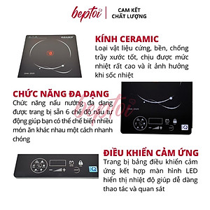Bếp hồng ngoại đơn không kén nồi, mặt kính ceramic Osako OHA-2020 - Hàng chính hãng