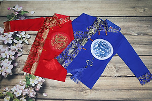 Áo dài cách tân cho bé trai từ 9 đến 29 kg