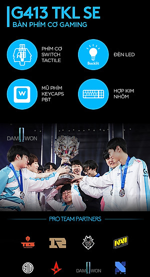 Bàn phím cơ game Logitech G413 TKL SE / G413 SE Full Size - Hàng chính hãng