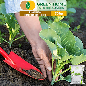 Phân Bón Hữu Cơ Greenhome, Minro, Bao 700g, Sinh Học Giúp Cây Khoẻ, Ổn Định, Sai Hoa, Đậu Trái Chuyên Hoa Hồng, Lan, Rau