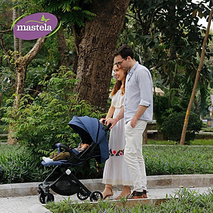 Xe đẩy gấp gọn cho bé Mastela HN-275 - Xe đẩy em bé sơ sinh cao cấp với tay kéo du lịch tiện lợi và khung aluminium siêu bền bảo hành 12 tháng