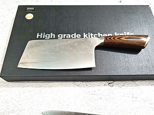 DAO - BỘ 3 DAO BẾP NHẬT BẢN THÉP DAMASCUS MÃ A4 DT2 nt topcomshop vn