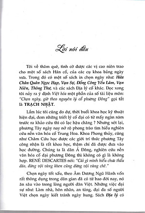Sách Văn Hóa Phương Đông Cổ Đại - Trạch Nhật