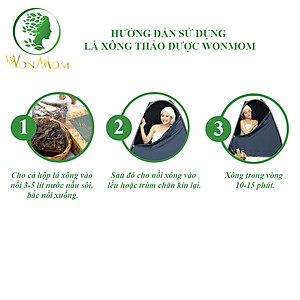 Bộ chăm sóc mẹ là siêu nhân, khử mùi, phục hồi năng lượng cho mẹ sau sinh Wonmom (1 lá xông + 1 hộp thảo mộc vệ sinh vùng kín cho mẹ)