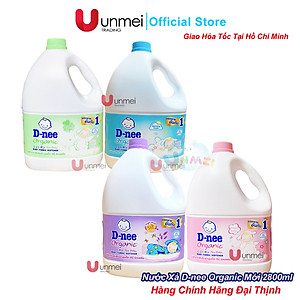 Nước Xả Vải Quần Áo Trẻ Em An Toàn Cho Da Bé D-NEE 2800ml, Đủ Màu Xanh Dương, Xanh Lá, Tím, Hồng, Trắng - Hàng Chính Hãng Dnee Đại Thịnh